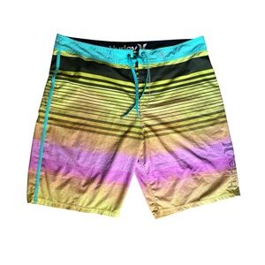 Hurley Phantom Striped Board Shorts Mens Size 38